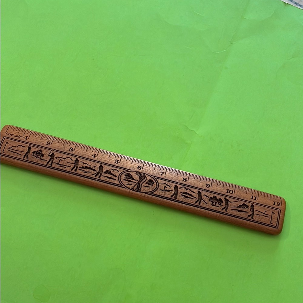 Laser craft - Vintage 1988 LASER ENGRAVED GOLF 12” RULER